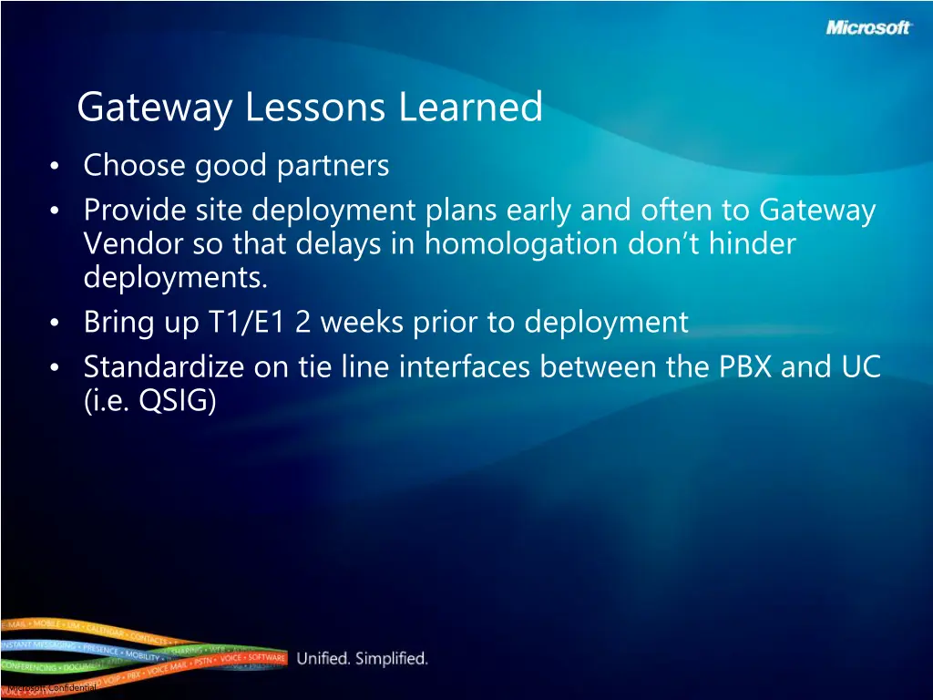 gateway lessons learned choose good partners