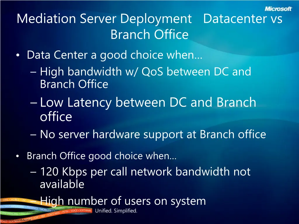 mediation server deployment datacenter vs branch