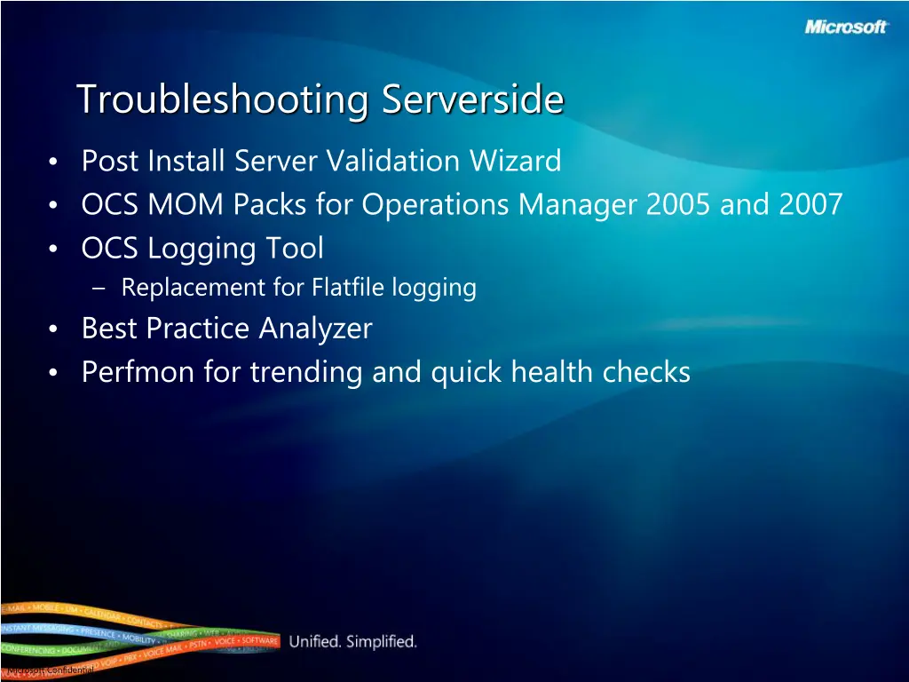 troubleshooting serverside
