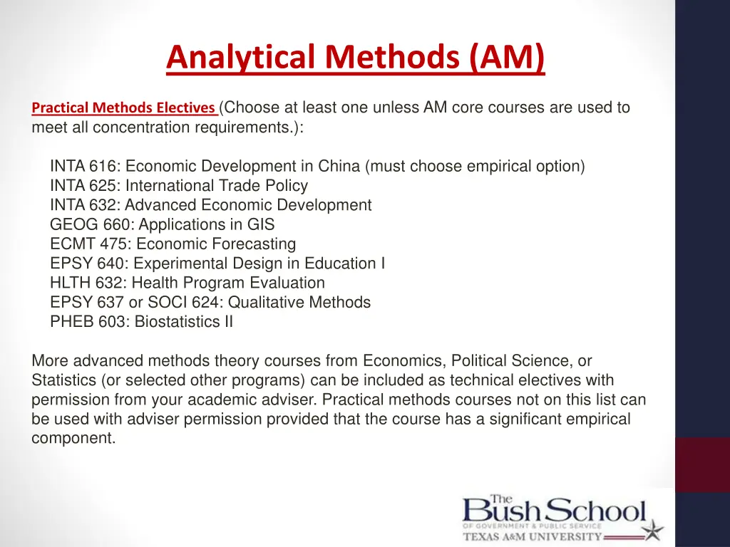 analytical methods am