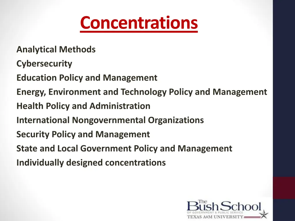 concentrations