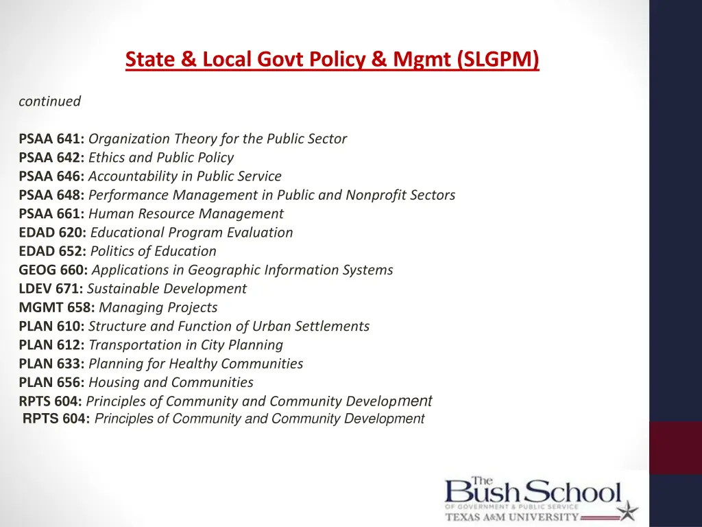 state local govt policy mgmt slgpm