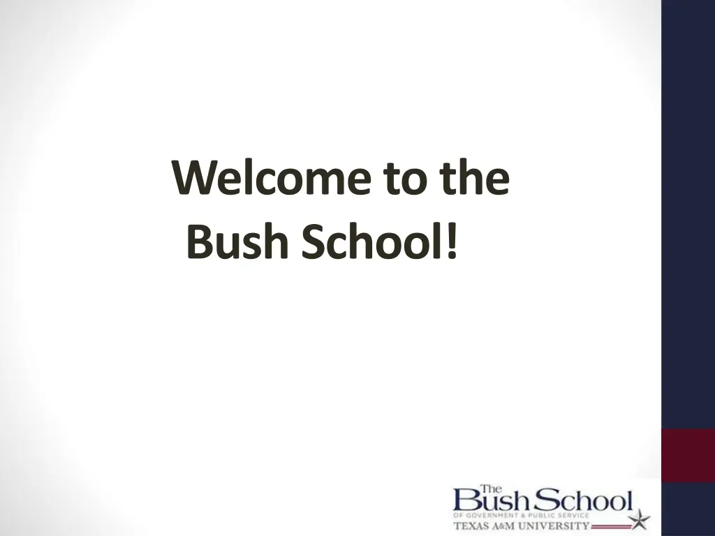 welcome to the bush school