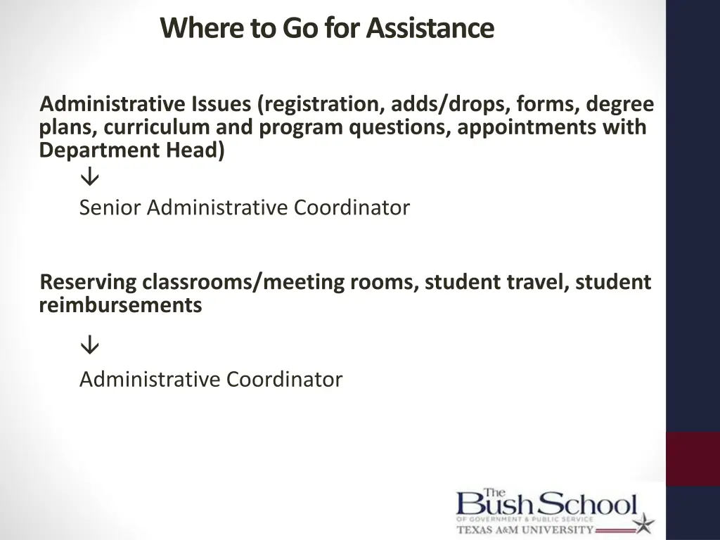 where to go for assistance