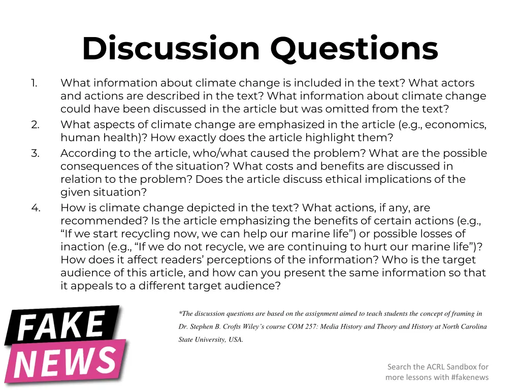 discussion questions