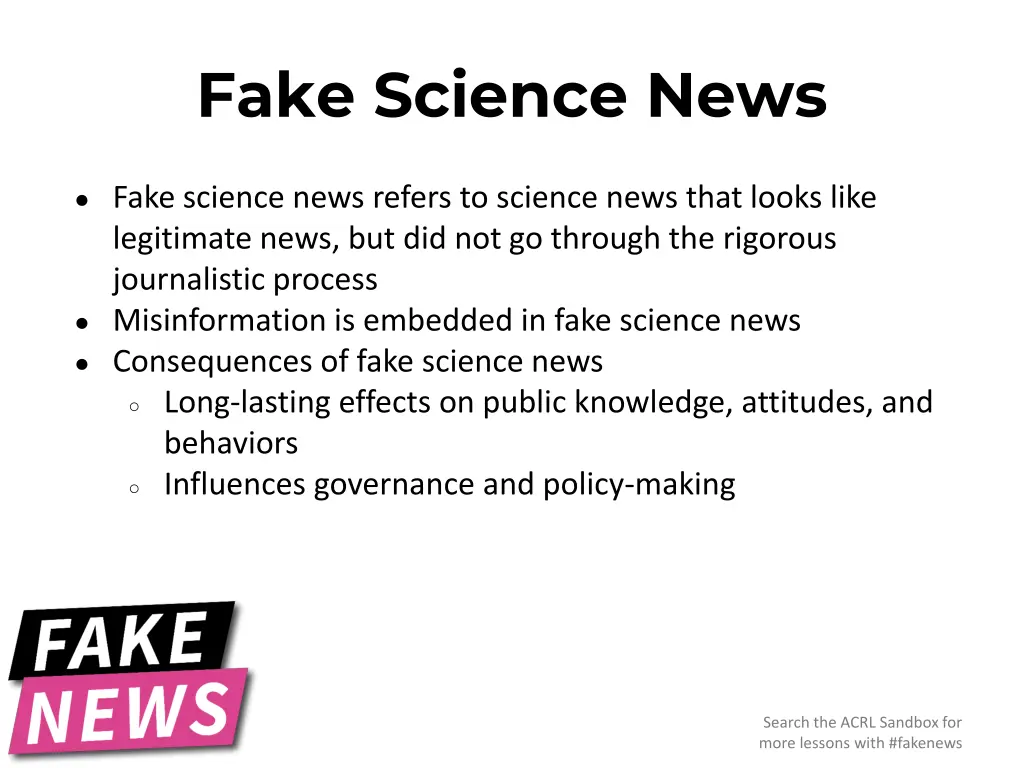 fake science news