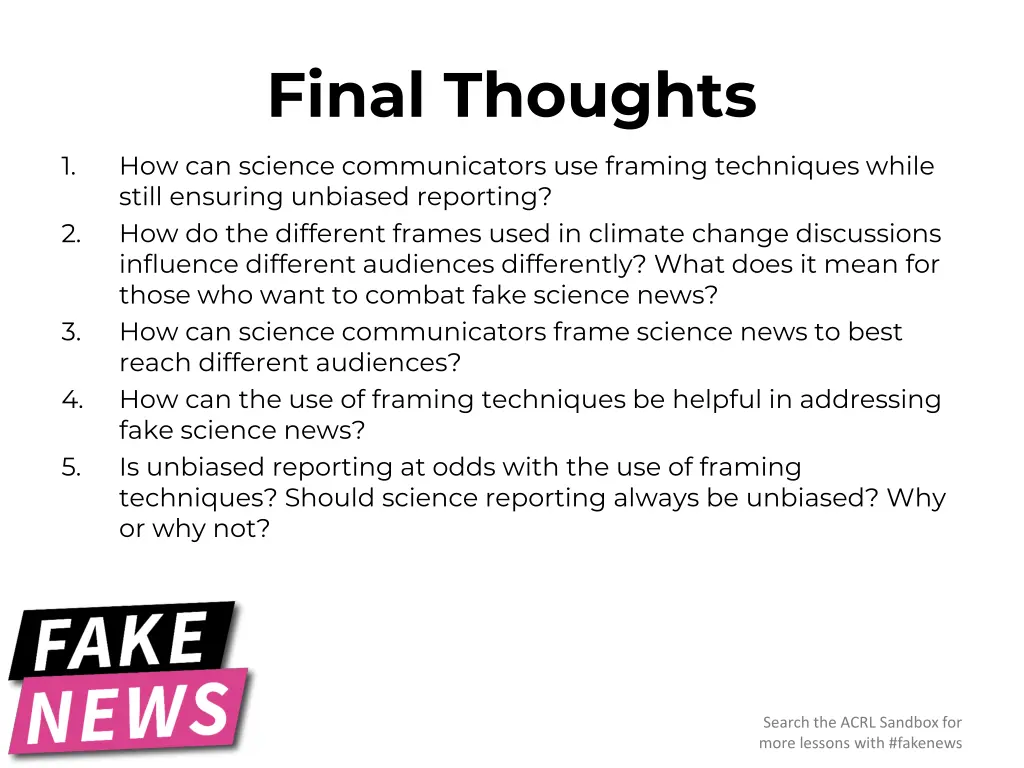 final thoughts