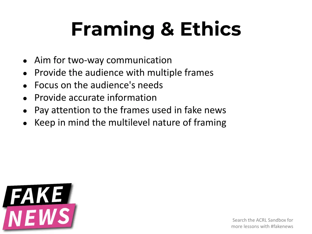 framing ethics