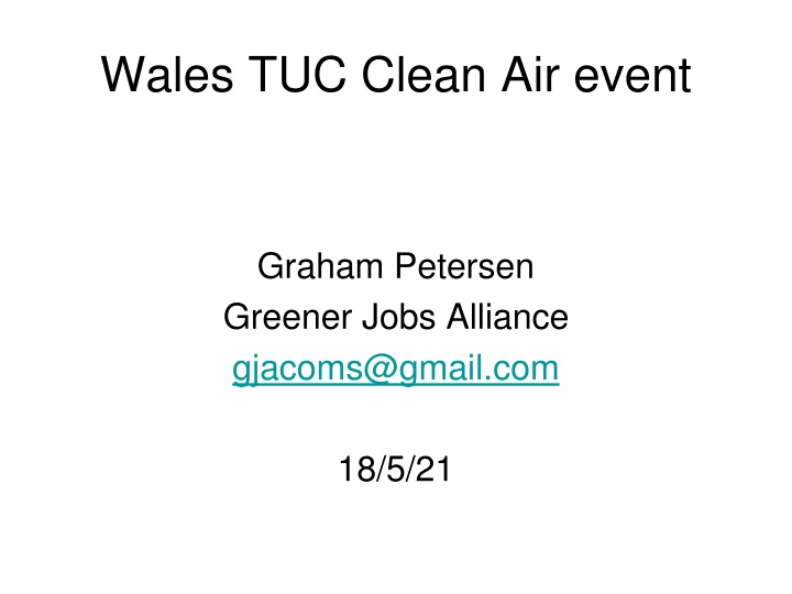 wales tuc clean air event