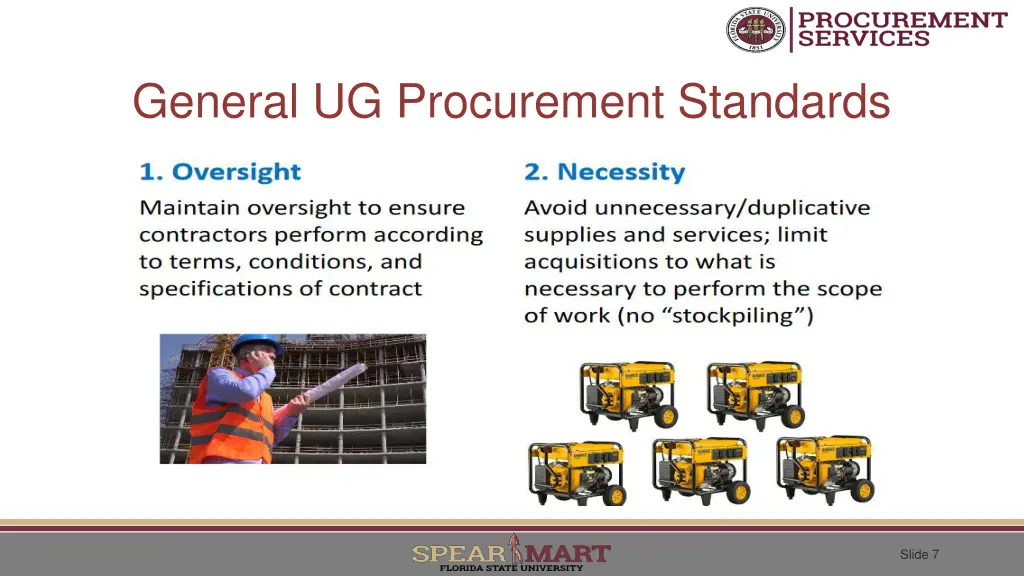 general ug procurement standards