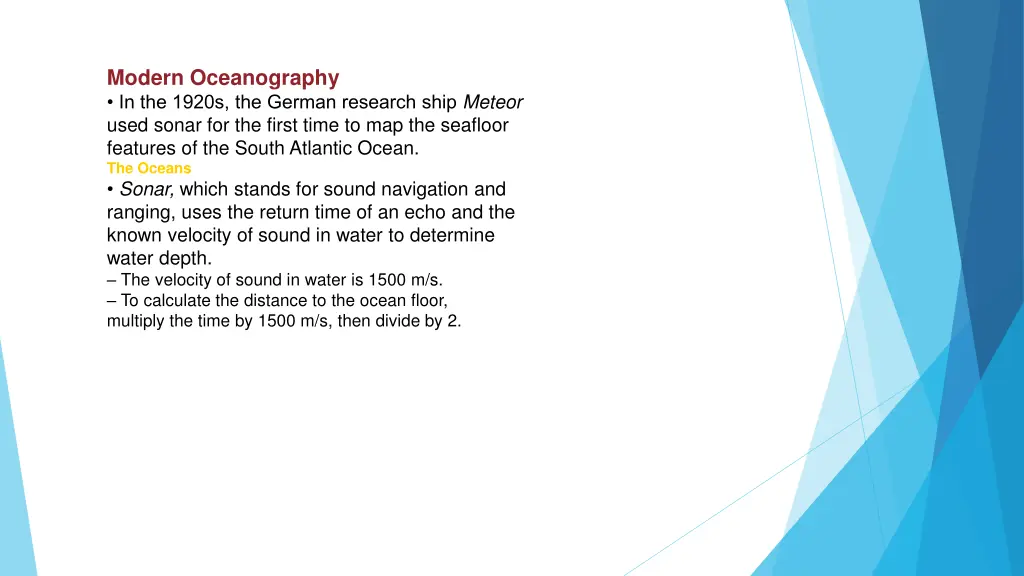 modern oceanography in the 1920s the german
