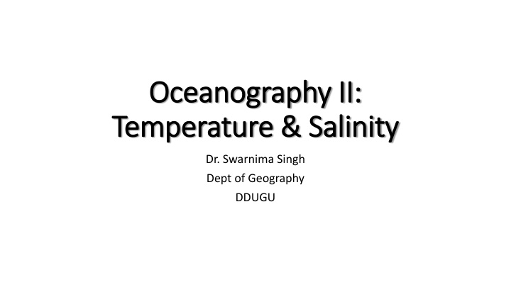 oceanography ii oceanography ii temperature