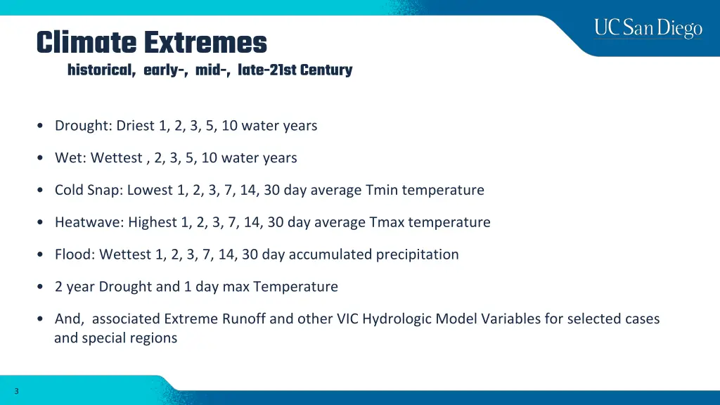 climate extremes historical early mid late 21st