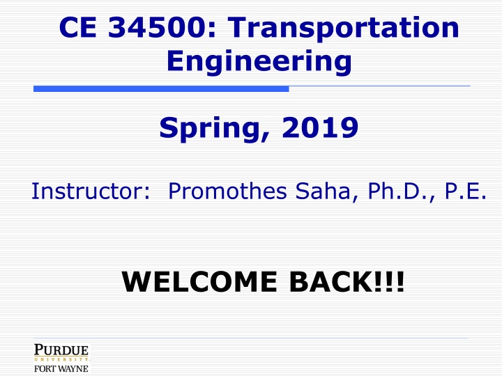 ce 34500 transportation engineering