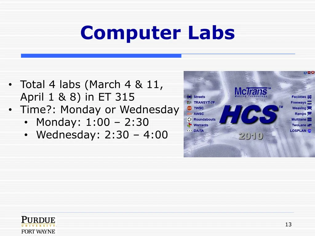 computer labs