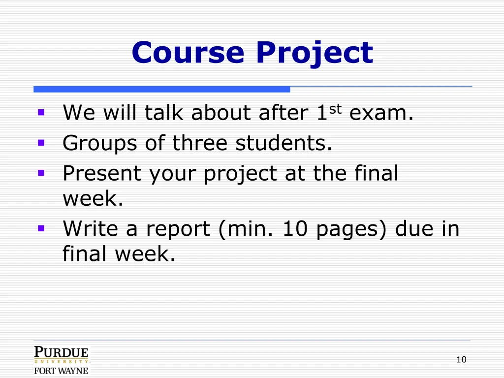 course project