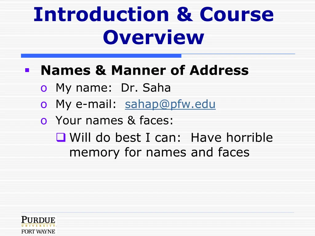introduction course overview