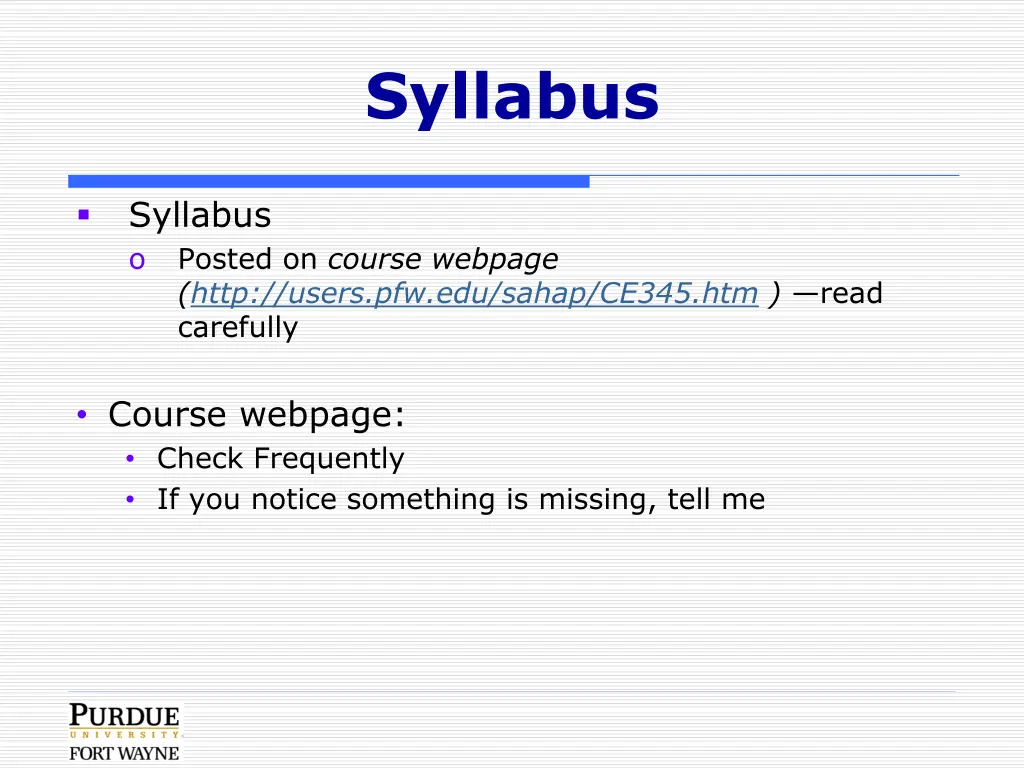syllabus