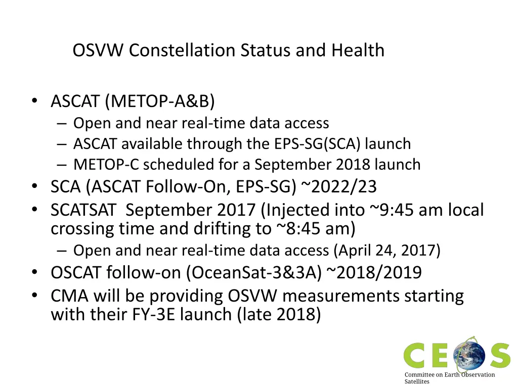 osvw constellation status and health