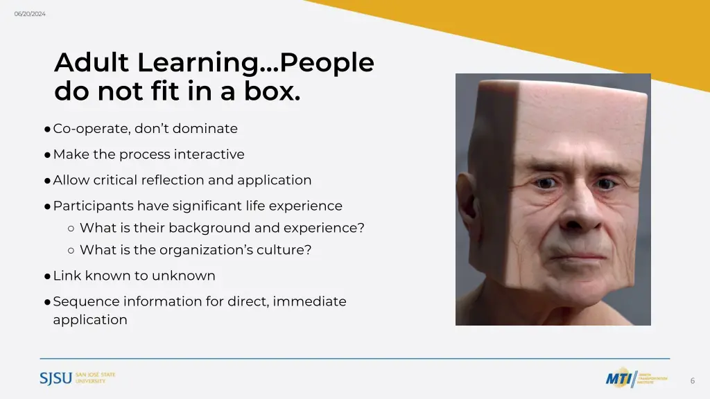 adult learning people do not fit in a box
