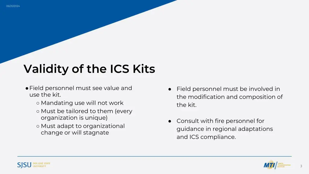 validity of the ics kits