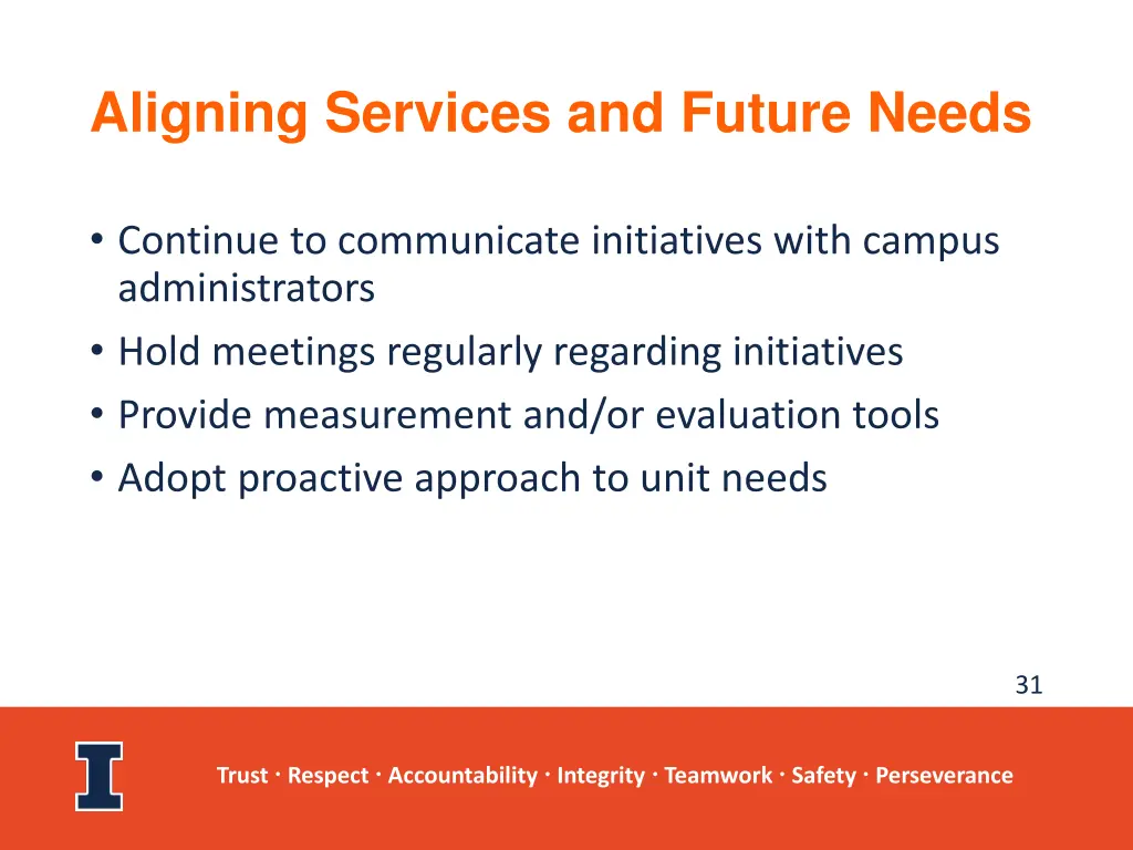 aligning services and future needs