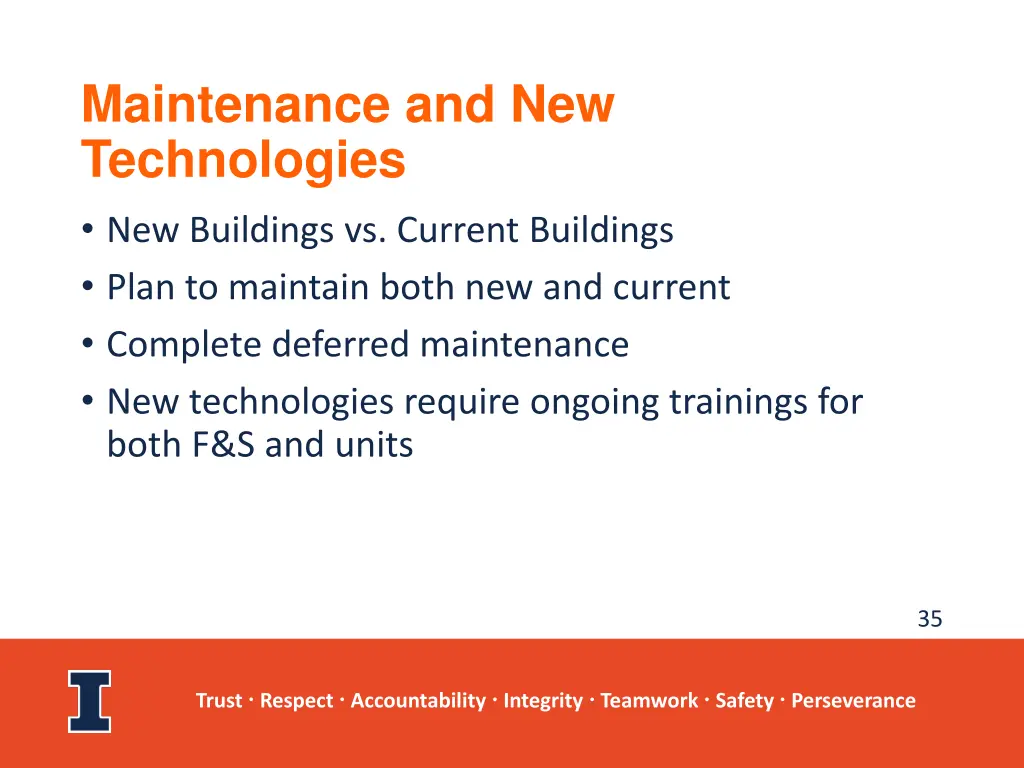 maintenance and new technologies new buildings