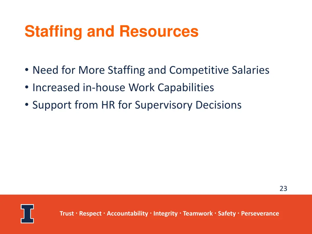staffing and resources
