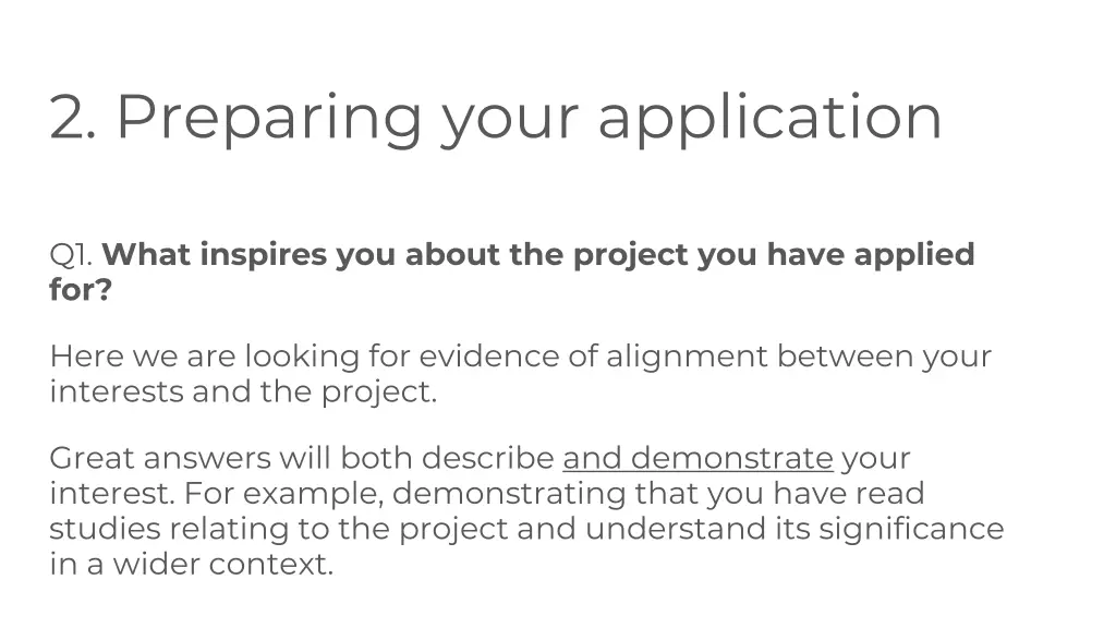 2 preparing your application 1