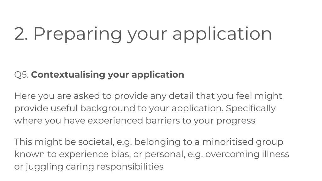 2 preparing your application 5