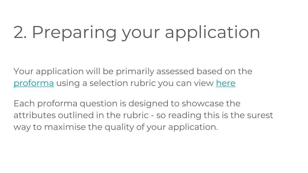 2 preparing your application