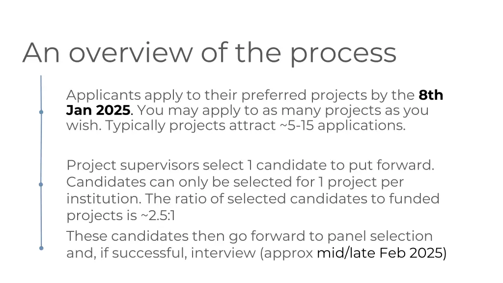 an overview of the process