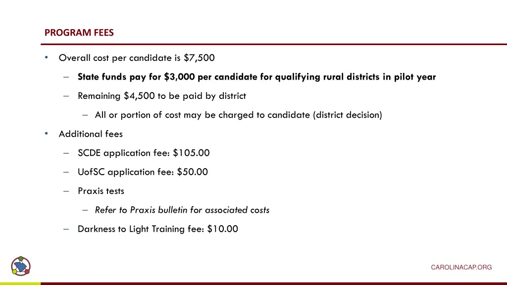 program fees