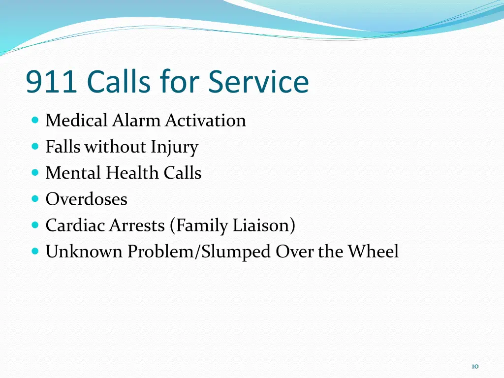 911 calls for service