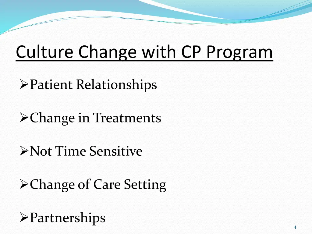 culture change with cp program