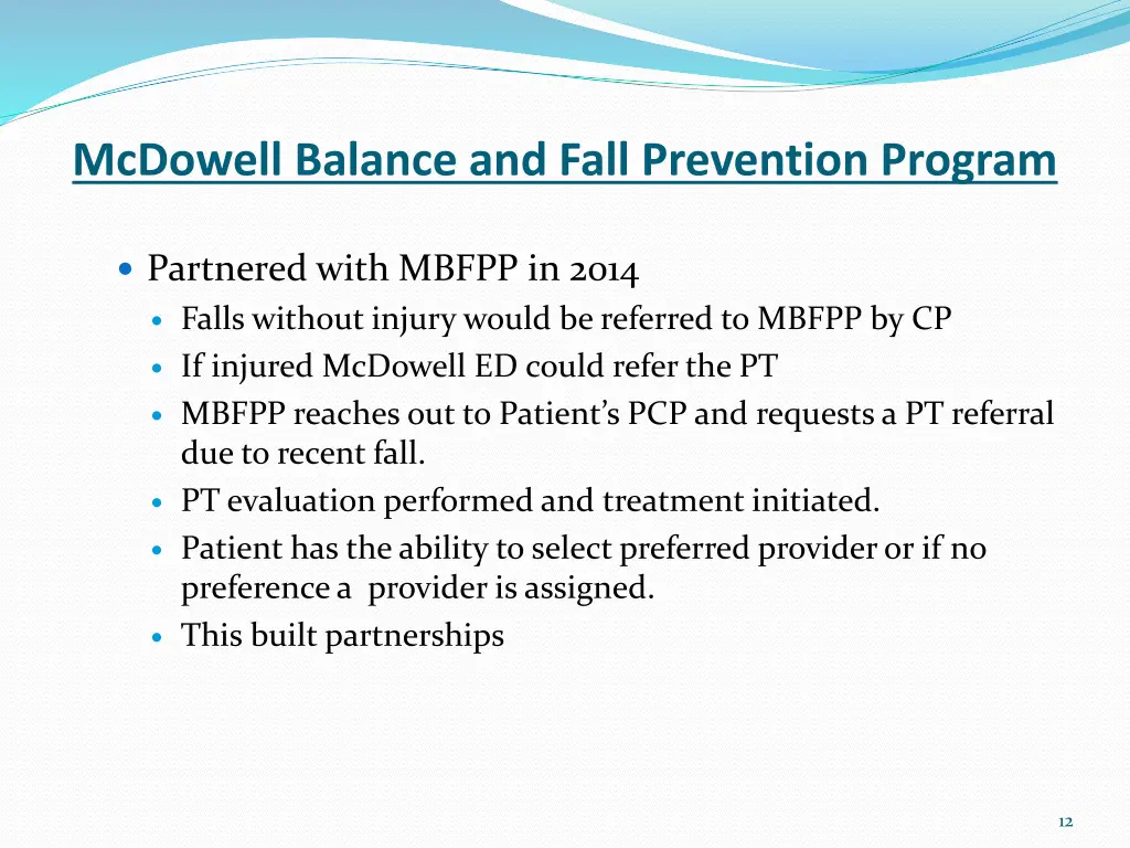 mcdowell balance and fall prevention program