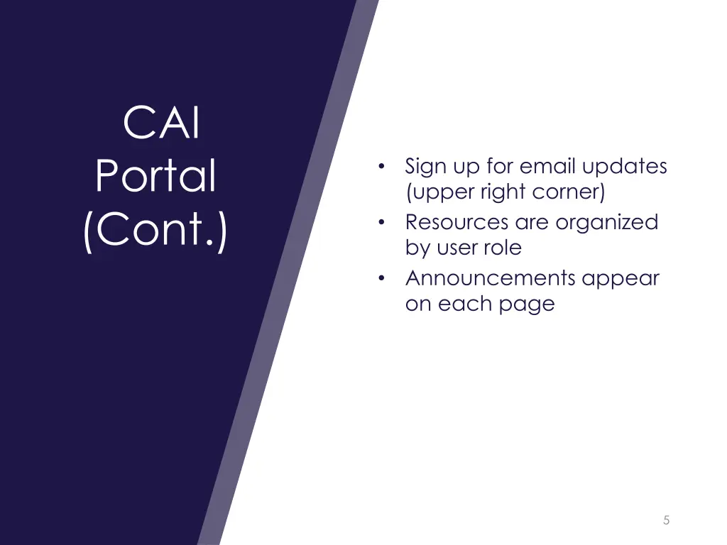 cai portal cont