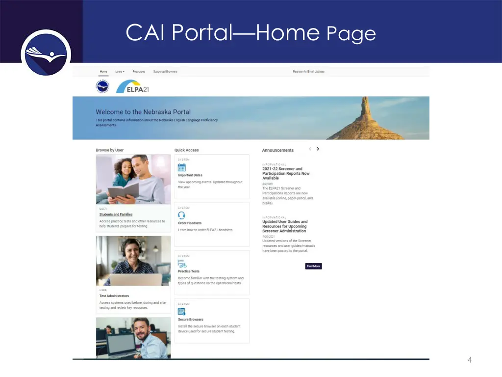 cai portal home page