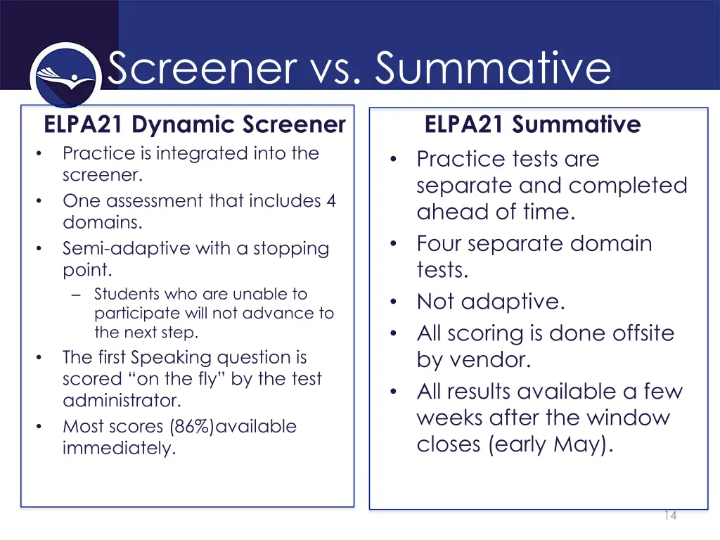 screener vs summative