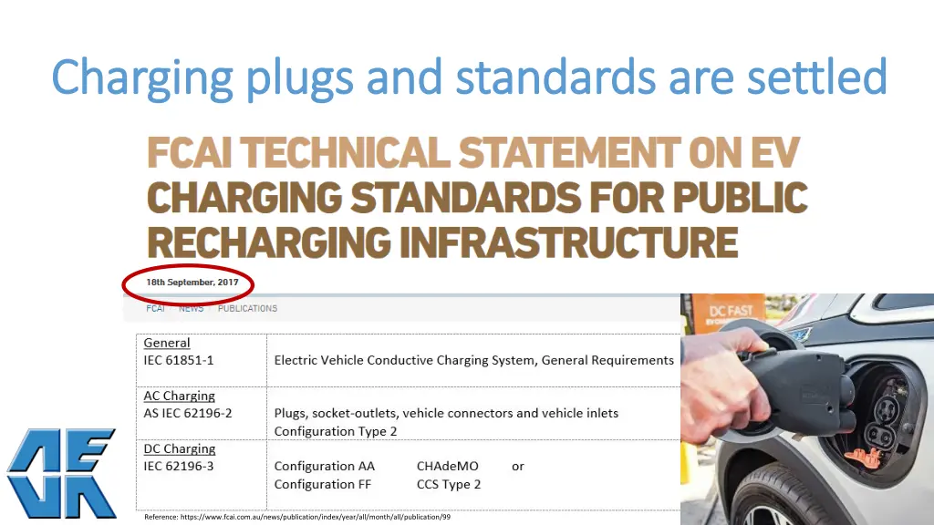charging plugs and standards are settled charging