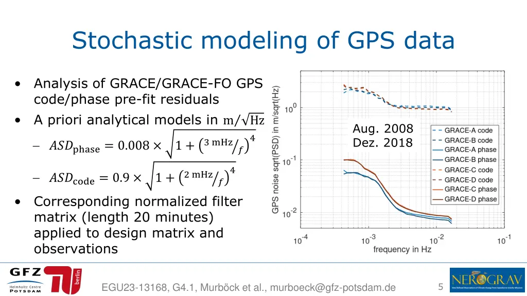 stochastic modeling of gps data