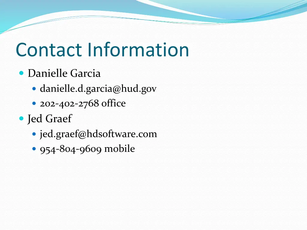 contact information