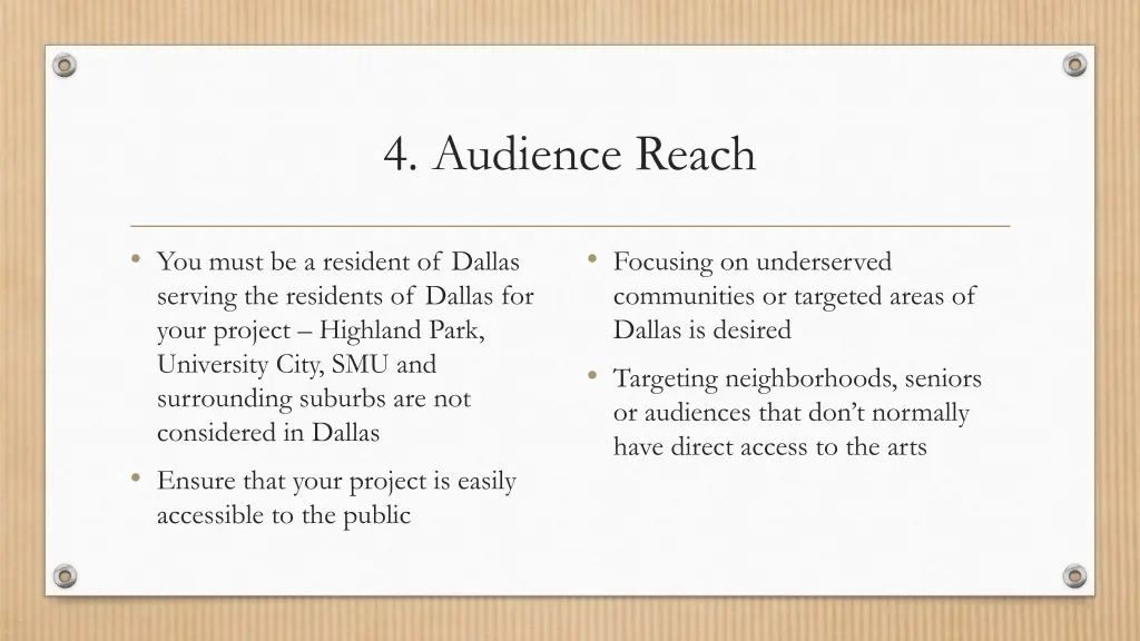 4 audience reach