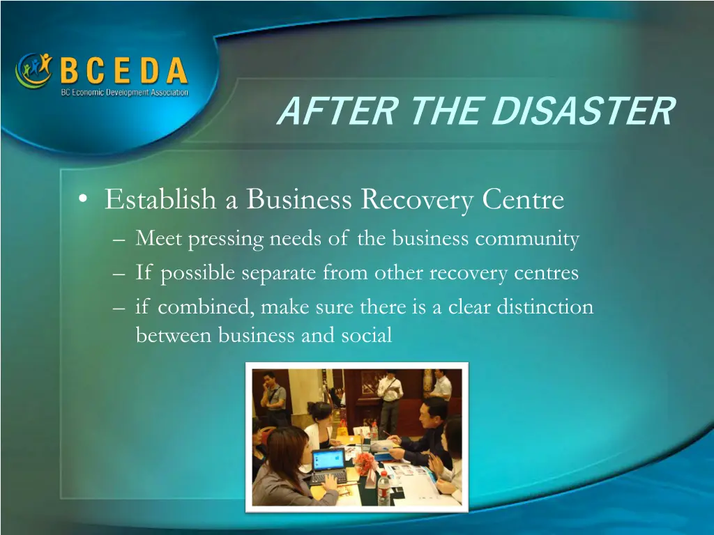 after the disaster