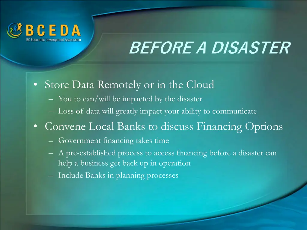 before a disaster 1