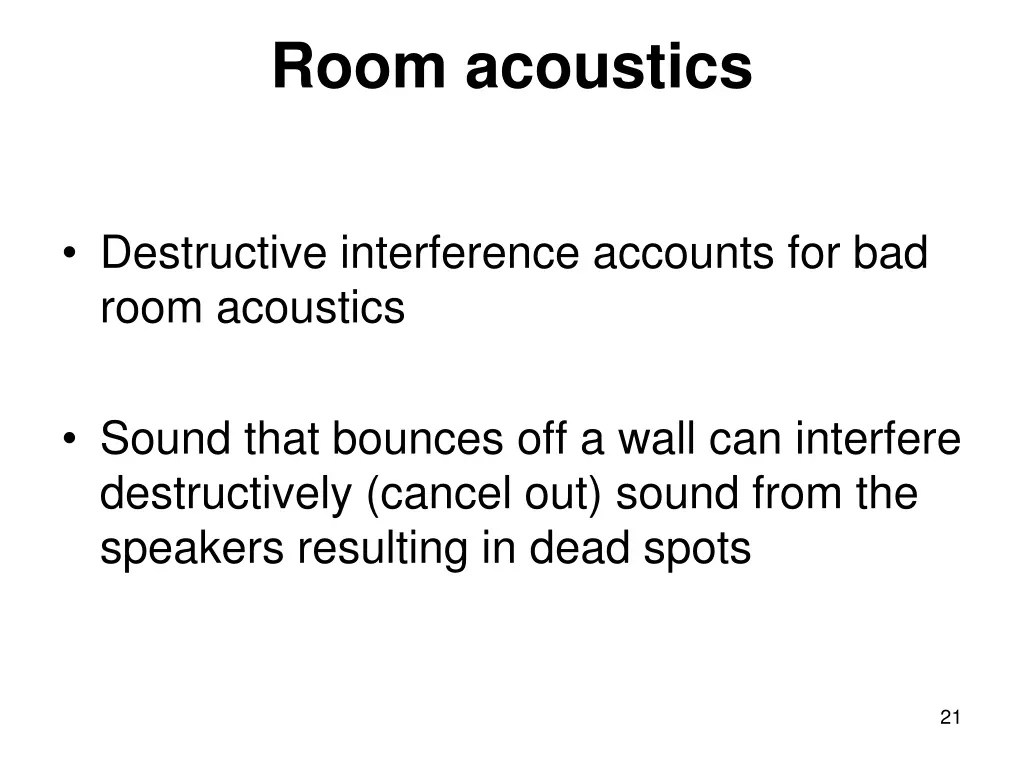 room acoustics