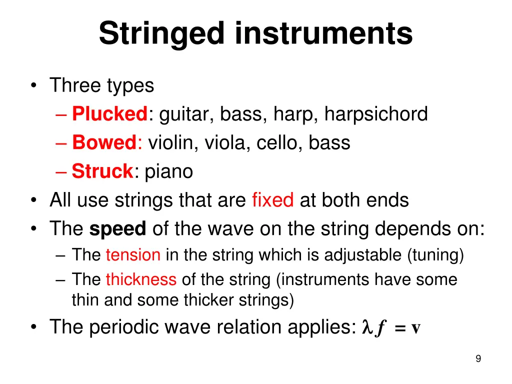 stringed instruments