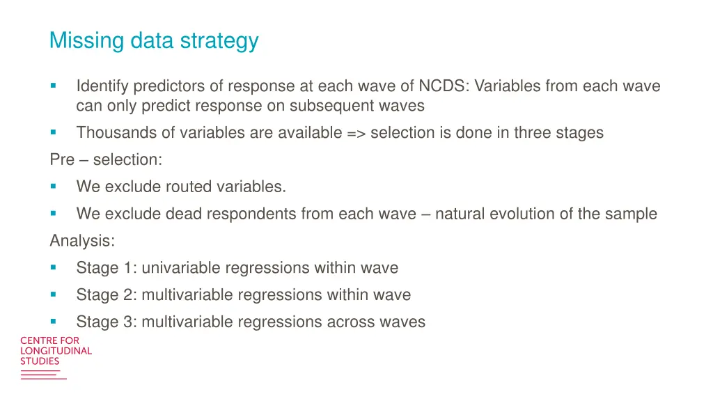 missing data strategy