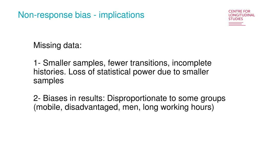 non response bias implications