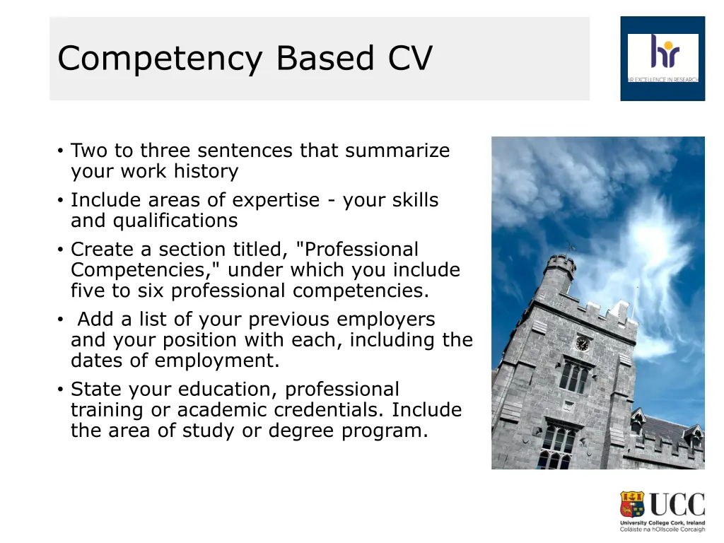 competency based cv